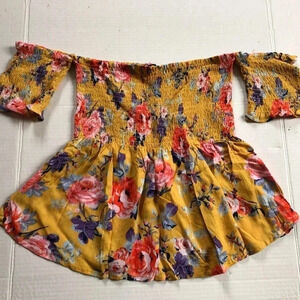 Off  Shoulder Floral Top